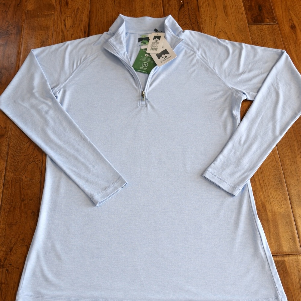 New with tags- Light Blue Quarter-Zip Performance Top